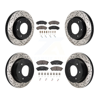 Kit de plaquettes en céramique pour Rotor de frein à disque, fente de perçage avant et arrière, pour gamme Ford 2019 – 2023