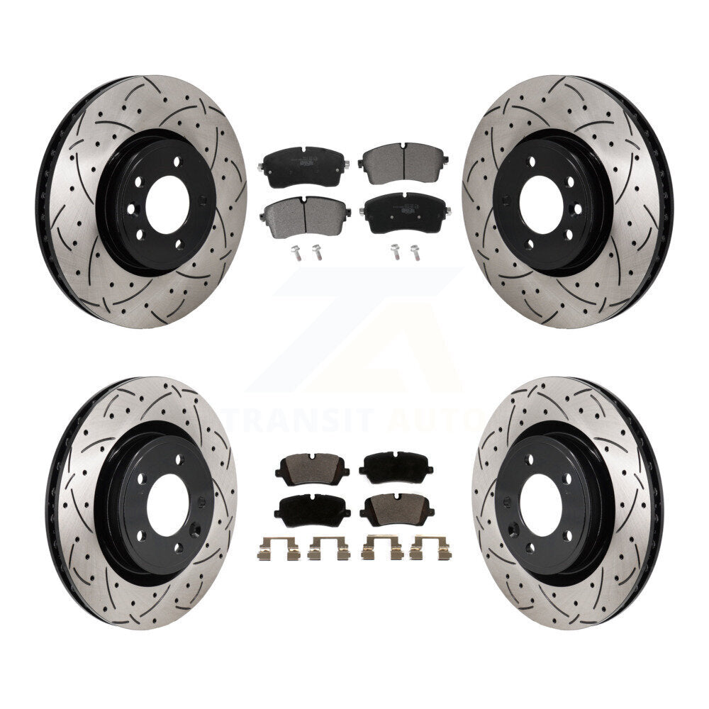 Kit de plaquettes en céramique pour Rotor de frein, fente de perçage avant et arrière, pour Land Rover Discovery Rang