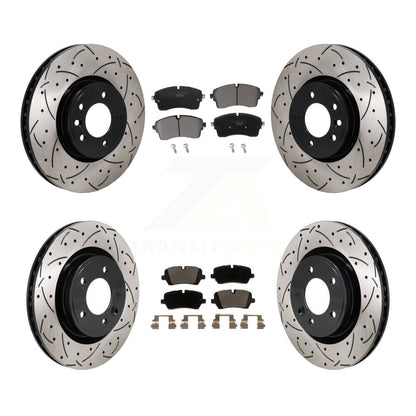 Kit de plaquettes en céramique pour Rotor de frein, fente de perçage avant et arrière, pour Land Rover Discovery Rang