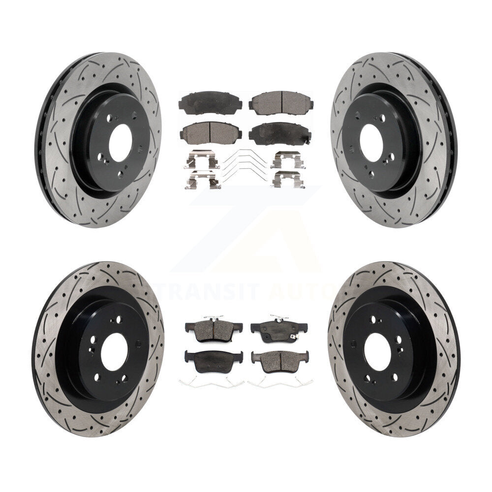 Kit de plaquettes en céramique pour Rotor de frein à fente avant et arrière, pour Acura TLX 2021 2023 – 2.0