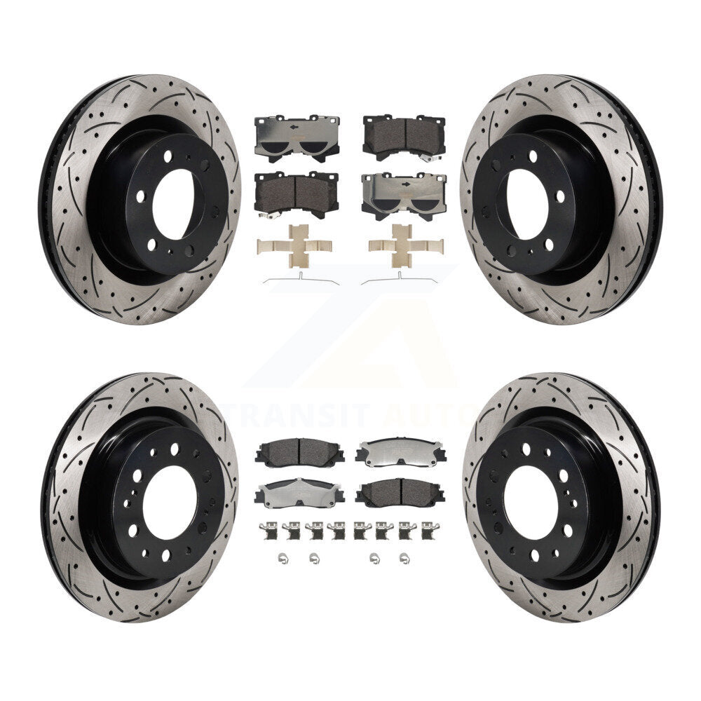Kit de plaquettes en céramique pour Rotor de frein à disque, fente de perçage avant et arrière, pour Toyota Tundra Sequoi