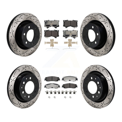Kit de plaquettes en céramique pour Rotor de frein à disque, fente de perçage avant et arrière, pour Toyota Tundra Sequoi