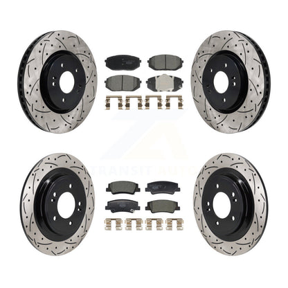 Kit de plaquettes de frein en céramique, Rotors de frein à disque à fente avant et arrière pour Hyundai Tucson Ki