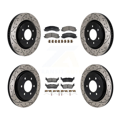 Kit de plaquettes en céramique pour rotors de frein à fente avant et arrière, pour Ford Expedition Lincol