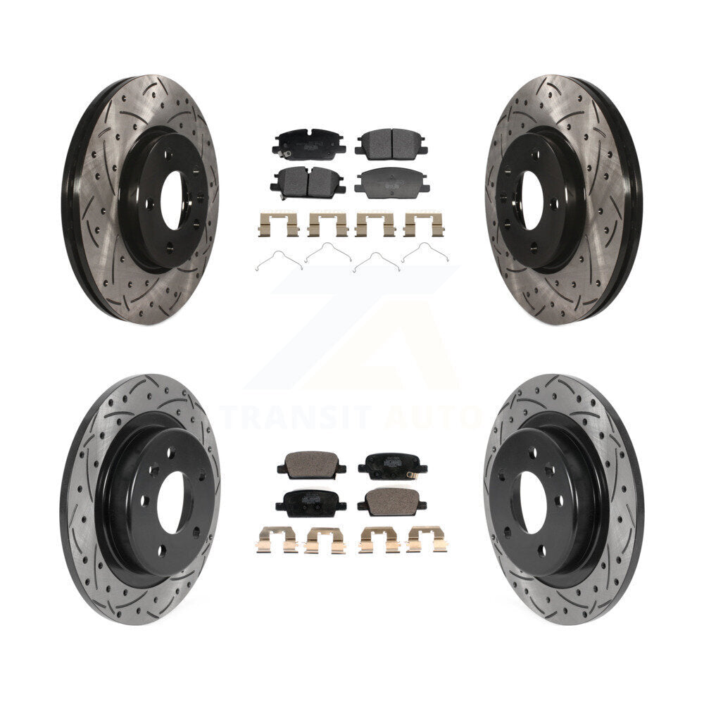 Kit de plaquettes en céramique pour Rotor de frein à disque, fente de perçage pour manteau avant et arrière, pour Chevrolet Malib
