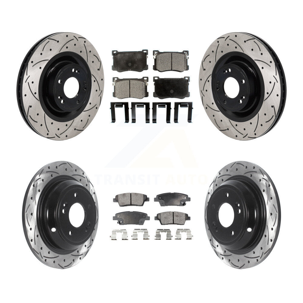 Kit de plaquettes en céramique pour Rotor de frein, fente avant et arrière percée, pour Hyundai Genesis G80 5.0
