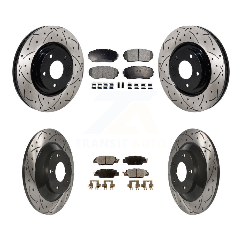Kit de plaquettes en céramique pour rotors de frein à fente avant et arrière, pour Mazda CX-5 Turbocharge
