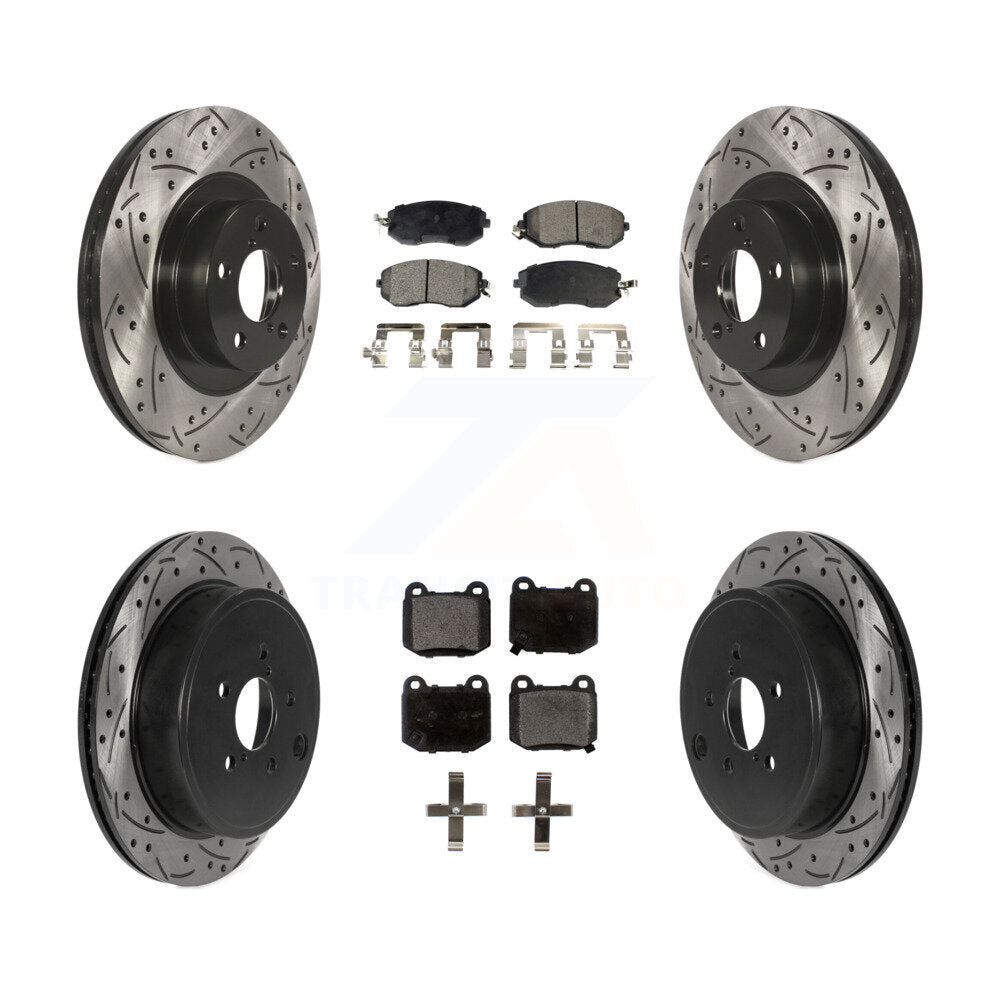 Kit de plaquettes en céramique pour Rotor de frein, fente de perçage avant et arrière, pour Subaru BRZ Limited/Premiu