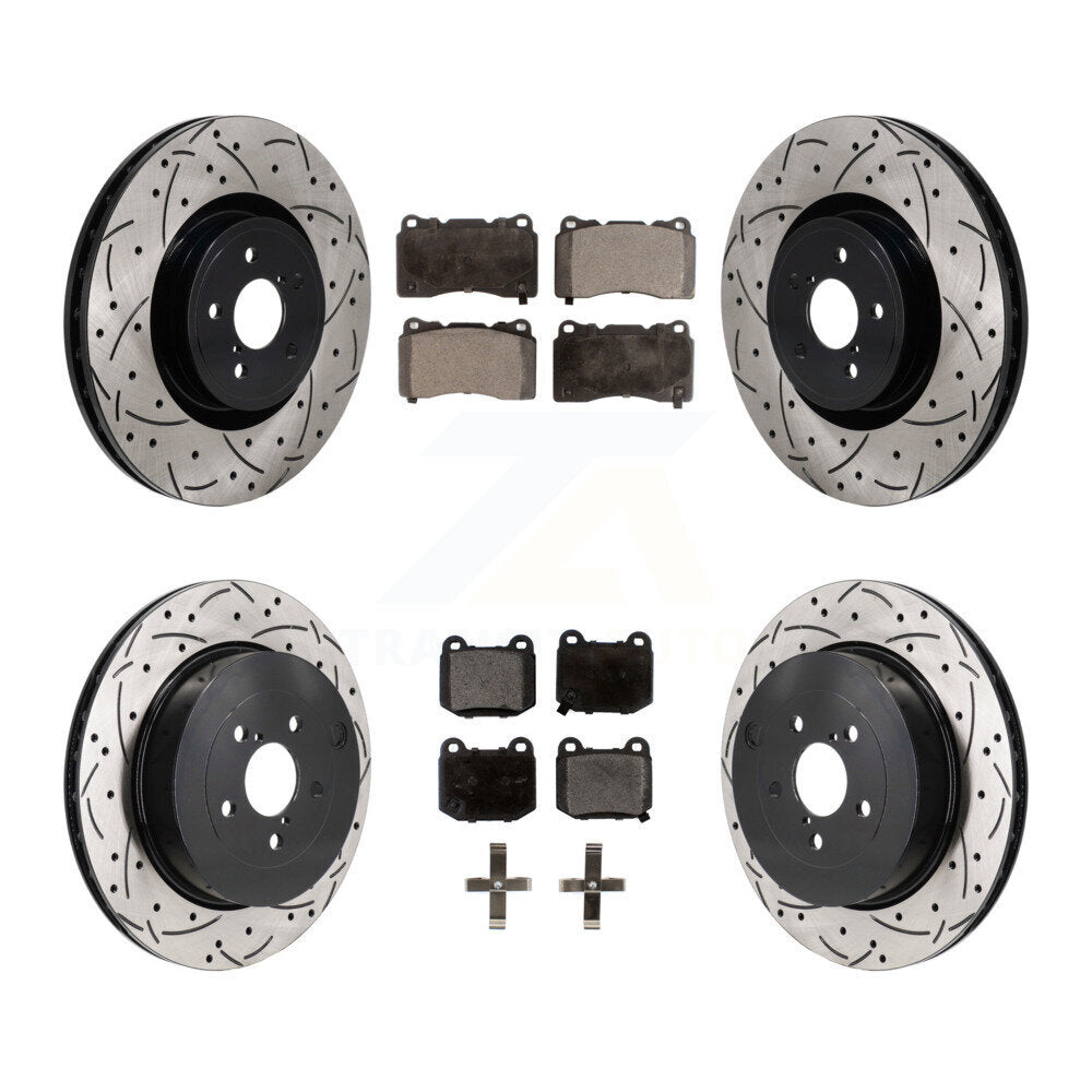 Kit de plaquettes en céramique pour Rotors de frein à disque, fente de perçage avant et arrière, pour Subaru BRZ Toyota 8