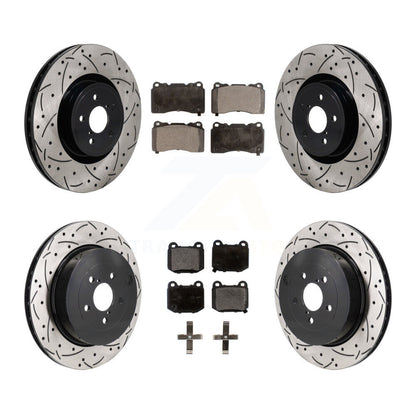 Kit de plaquettes en céramique pour Rotors de frein à disque, fente de perçage avant et arrière, pour Subaru BRZ Toyota 8