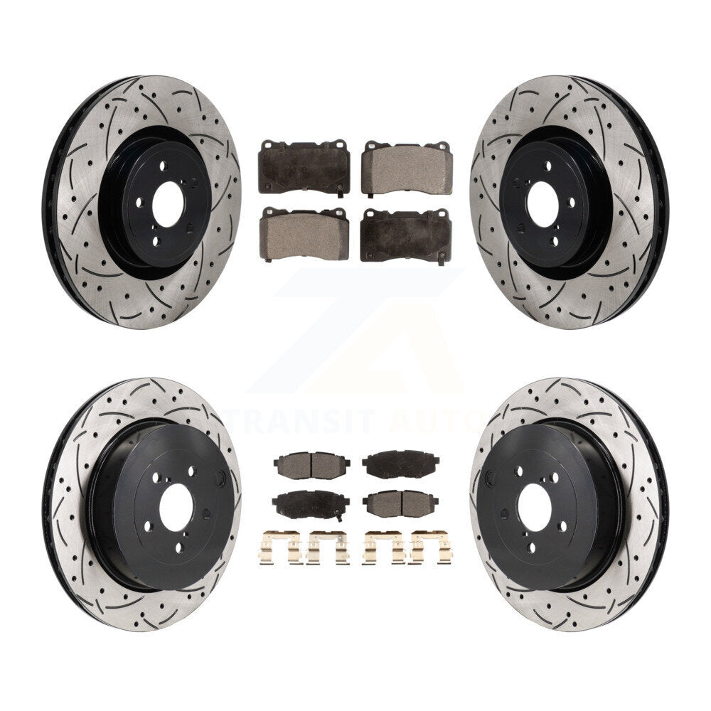 Kit de plaquettes en céramique pour Rotors de frein à disque, fente de perçage avant et arrière, pour Subaru BRZ Bas 2017