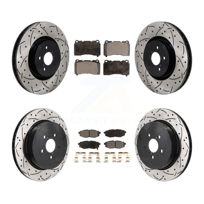 Kit de plaquettes en céramique pour Rotors de frein à disque, fente de perçage avant et arrière, pour Subaru BRZ Bas 2017