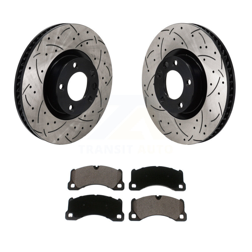 Kit de plaquettes en céramique pour Rotor de frein à disque, fente de perçage avant, pour Volkswagen Touareg Porsch