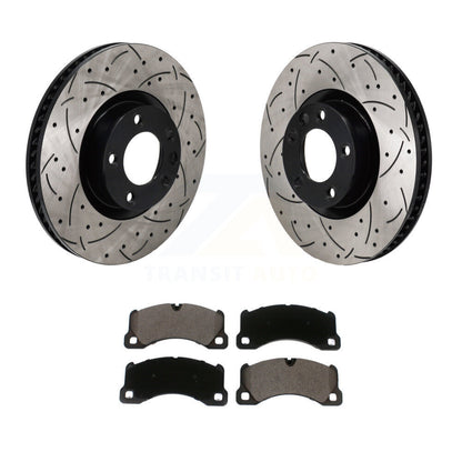 Kit de plaquettes en céramique pour Rotor de frein à disque, fente de perçage avant, pour Volkswagen Touareg Porsch