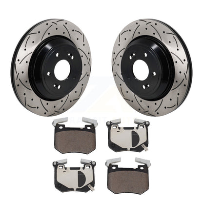 Rotor de frein à fente arrière percé et Kit de plaquettes en céramique pour Genesis G70 Kia Stinger 3.3