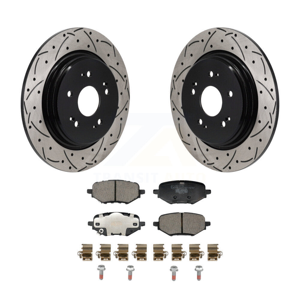 Kit de plaquettes en céramique pour Rotor de frein à disque, fente percée, revêtement arrière, pour Honda HR-V Clarit