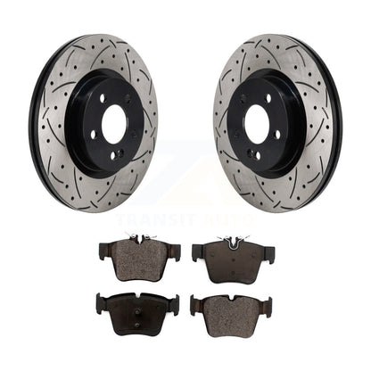 Rotor de frein à fente percée arrière et Kit de plaquettes en céramique pour Mercedes-Benz GLC300 C43 AM
