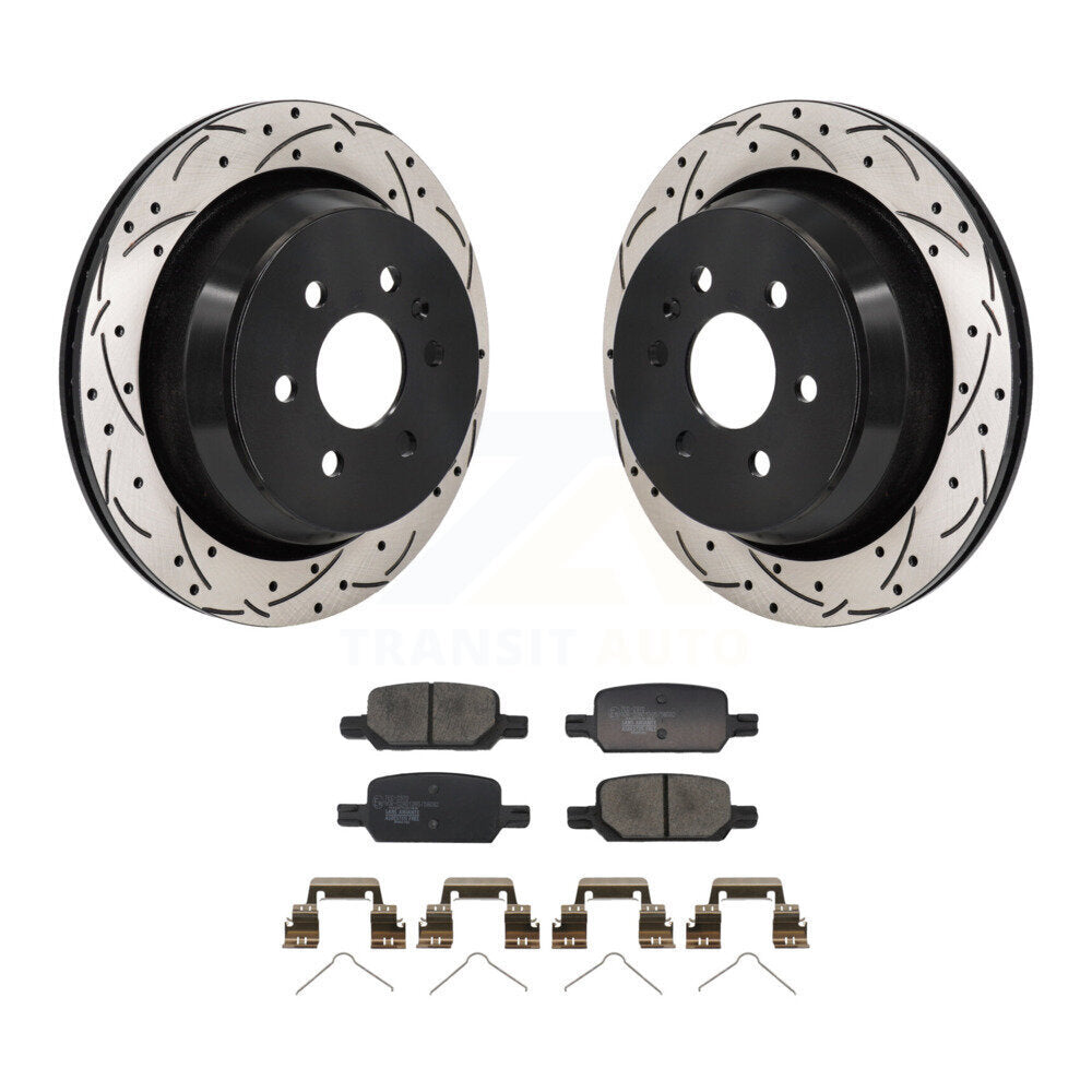 Kit de plaquettes de frein en céramique, Rotors de frein à fente arrière percés pour Chevrolet Colorado GMC Canyo