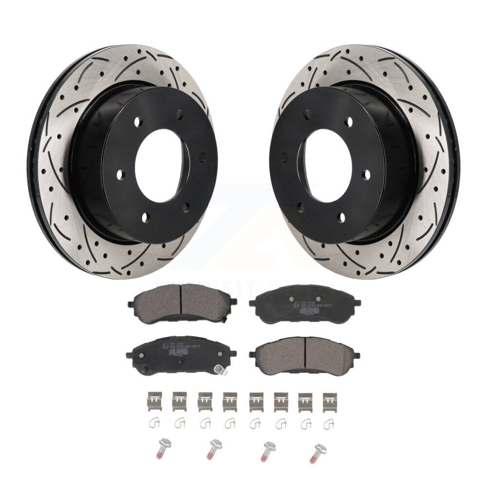 Kit de plaquettes en céramique pour rotors de frein à disque, fente de perçage arrière, pour gamme Ford 2019 – 2023