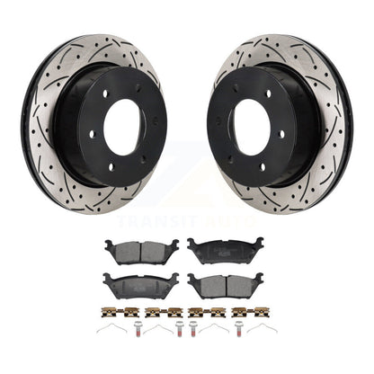 Kit de plaquettes en céramique pour rotors de frein à disque, fente de perçage arrière, pour Ford Bronco 2022 2023 3.0