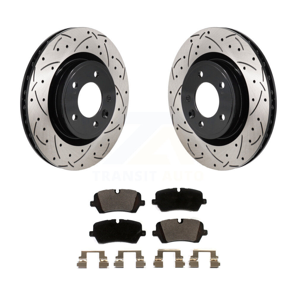 Kit de plaquettes en céramique pour Rotors de frein à disque, fente de perçage arrière, pour Land Rover Discovery Rang
