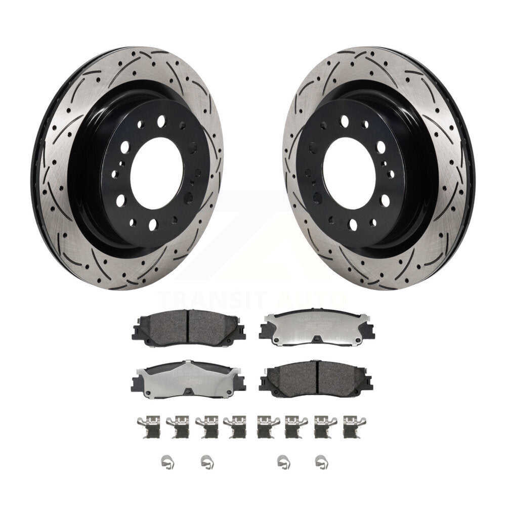 Kit de plaquettes en céramique pour Rotor de frein à disque, fente de perçage arrière, pour Toyota Tundra Sequoia Lexu