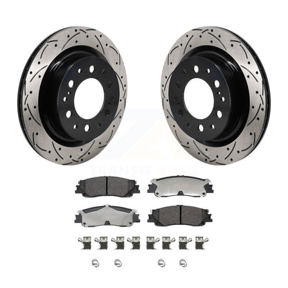 Kit de plaquettes en céramique pour Rotor de frein à disque, fente de perçage arrière, pour Toyota Tundra Sequoia Lexu