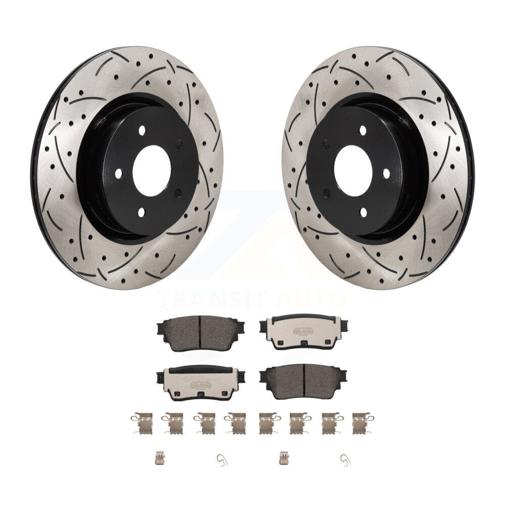 Kit de plaquettes en céramique pour Rotor de frein, fente de perçage arrière, pour Mitsubishi Outlander Nissan QX6