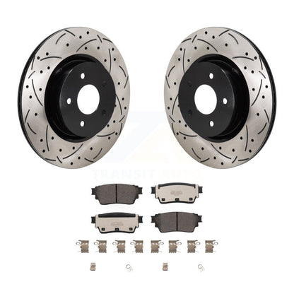 Kit de plaquettes en céramique pour Rotor de frein, fente de perçage arrière, pour Mitsubishi Outlander Nissan QX6