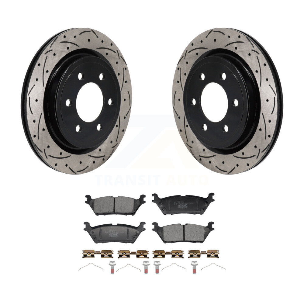 Kit de plaquettes en céramique pour rotors de frein à fente arrière, pour Ford F-150 Lightning Expeditio