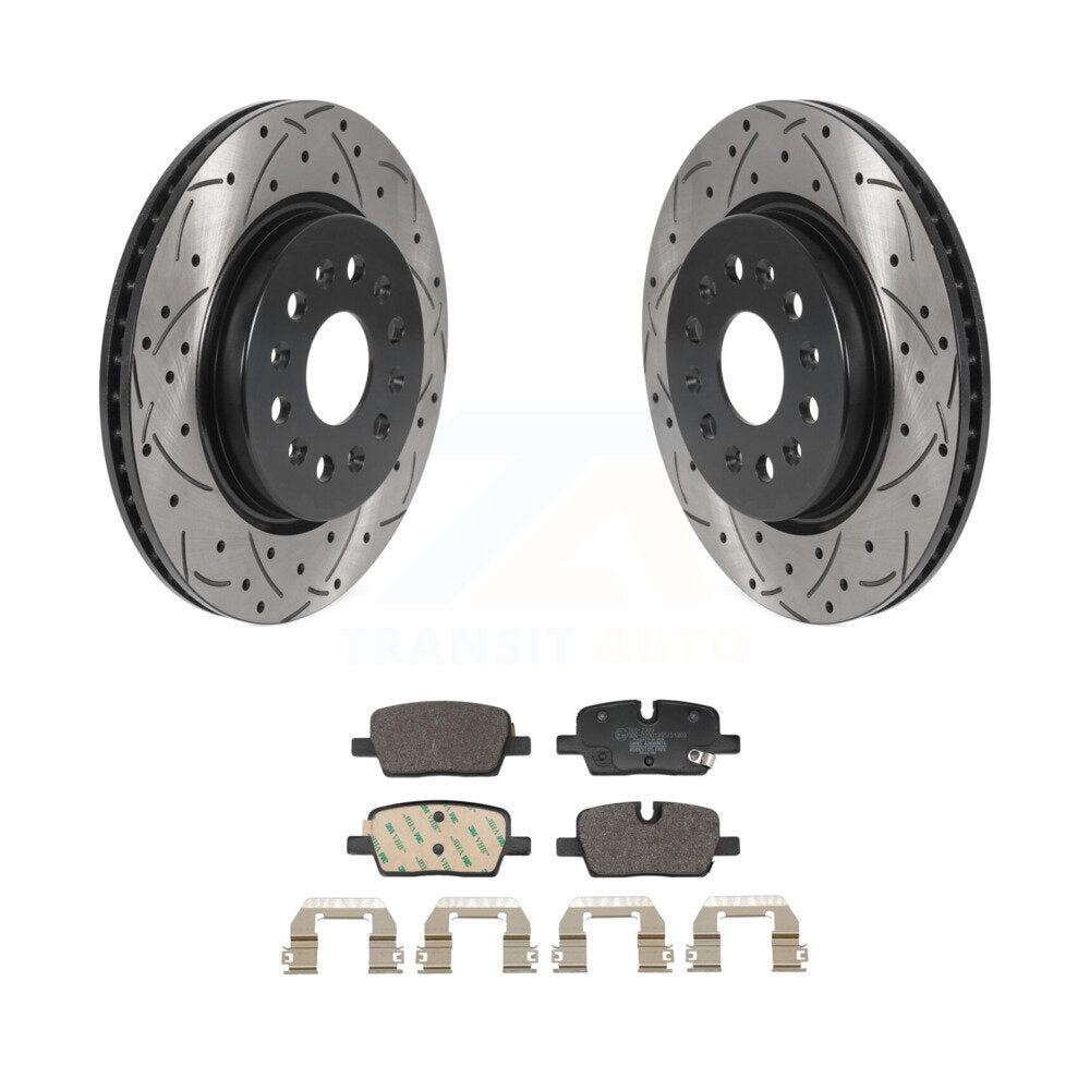 Kit de plaquettes de frein en céramique, Rotors de frein à fente arrière percés pour Chevrolet Traverse Blazer GM