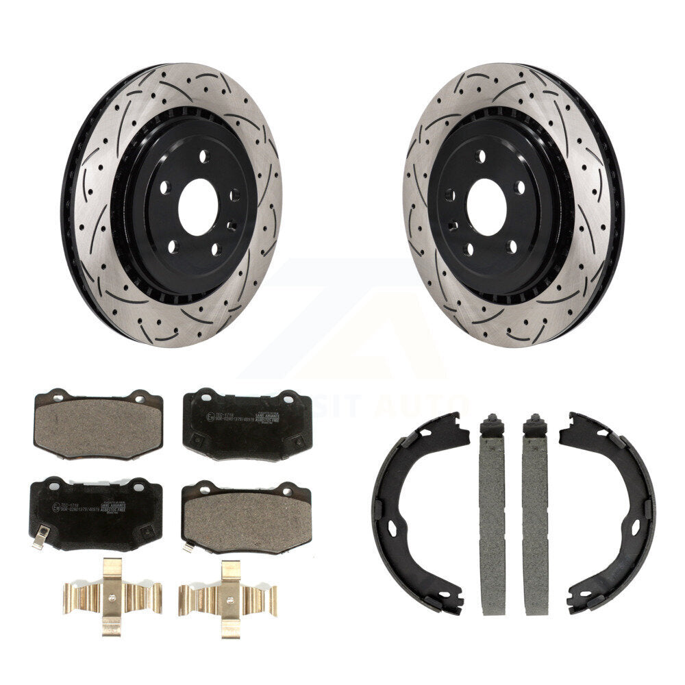 Kit de chaussures de stationnement avec disques arrière percés et fendus, plaquettes en céramique, pour Chevrolet