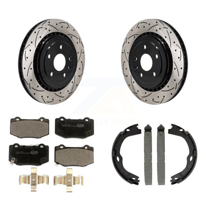 Kit de chaussures de stationnement avec disques arrière percés et fendus, plaquettes en céramique, pour Chevrolet
