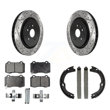 Kit de chaussures de stationnement avec disques arrière percés et fendus, plaquettes en céramique, pour Chevrolet