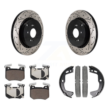 Kit de chaussures de stationnement à disque arrière, Rotors percés et fendus, plaquettes en céramique, pour Kia G70