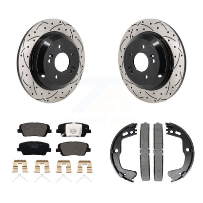 Kit de chaussures de stationnement à disque arrière, Rotors percés et fendus, plaquettes en céramique, pour Kia G70