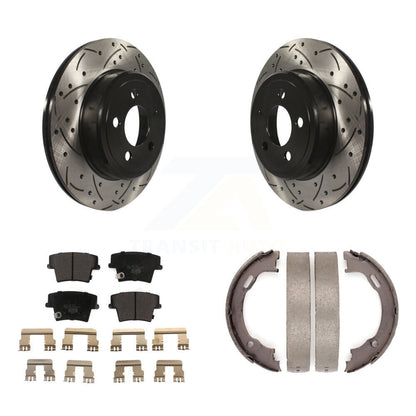 Kit de chaussures de stationnement pour Dodge 300, disques arrière percés et Rotors fendus, tampons en céramique