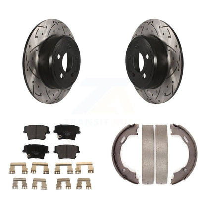 Kit de chaussures de stationnement pour Dodge 300, disques arrière percés et Rotors fendus, tampons en céramique