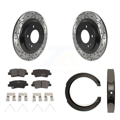 Kit de chaussures de stationnement à disques arrière, Rotors percés et fendus, plaquettes en céramique, pour Kia Optim