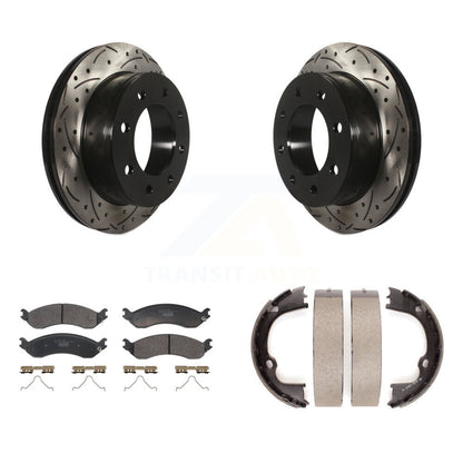 Kit de chaussures de stationnement à disques arrière, Rotors percés et fendus, plaquettes en céramique, pour GMC Savan