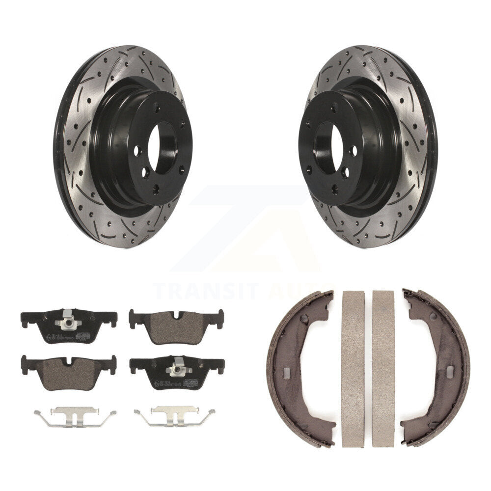 Kit de chaussures de stationnement avec disques arrière percés et fendus, plaquettes en céramique, pour BMW 230i