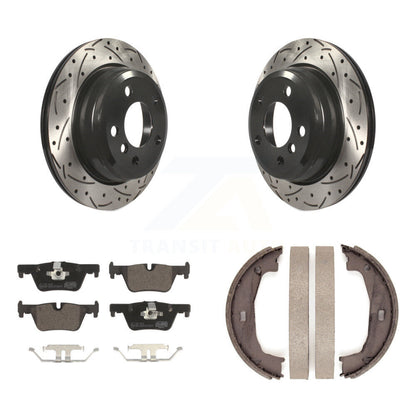 Kit de chaussures de stationnement avec disques arrière percés et fendus, plaquettes en céramique, pour BMW 320i