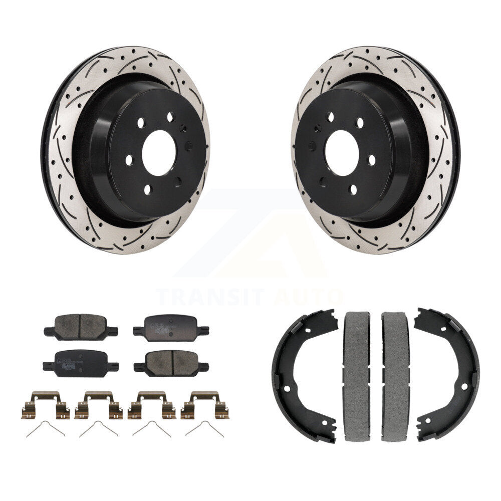 Kit de chaussures de stationnement avec disques arrière percés et fendus, plaquettes en céramique, pour Chevrolet