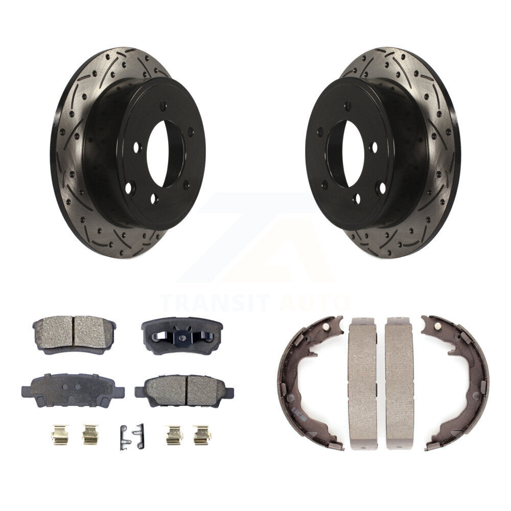 Kit de chaussures de stationnement avec disques arrière percés et fendus, tampons en céramique, pour Jeep Dodg
