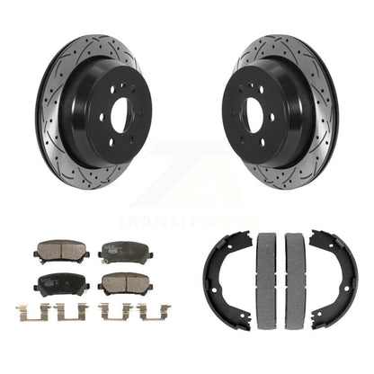 Kit de chaussures de stationnement avec disques arrière percés et fendus, plaquettes en céramique, pour Chevrolet