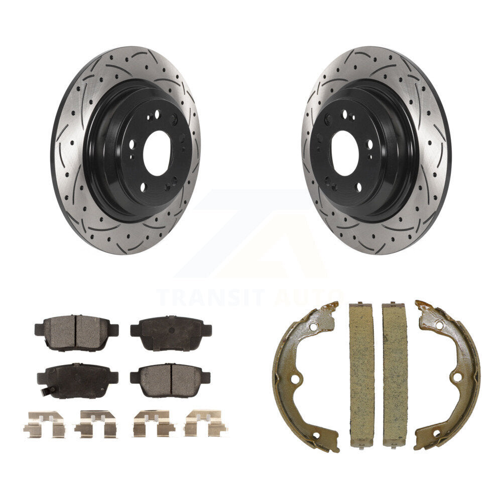 Kit de chaussures de stationnement à disques arrière, Rotors percés et fendus, plaquettes en céramique, pour Acura TL