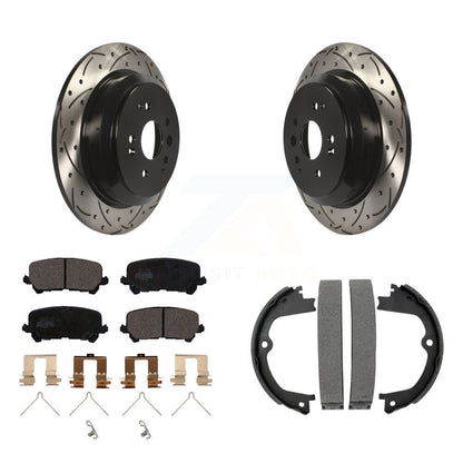 Kit de chaussures de stationnement à disques arrière, Rotors percés et fendus, plaquettes en céramique, pour Acura MDX