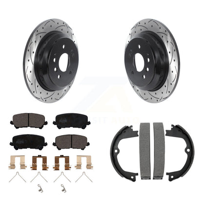 Kit de patins en céramique et de chaussures de stationnement, disques arrière percés et fendus, pour Honda