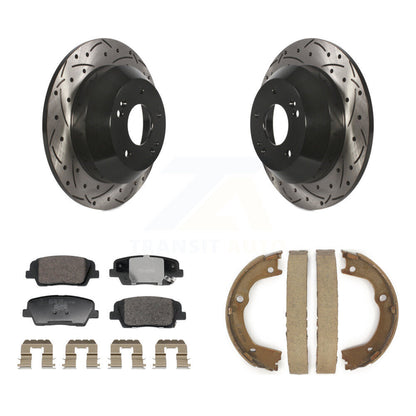 Kit de chaussures de stationnement à disque arrière, Rotors percés et fendus, plaquettes en céramique, pour Hyundai F