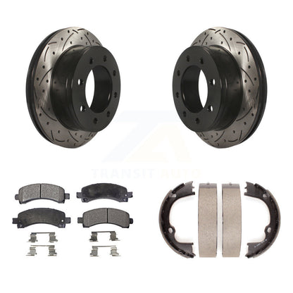 Kit de chaussures de stationnement avec disques arrière percés et fendus, plaquettes en céramique, pour Chevrolet
